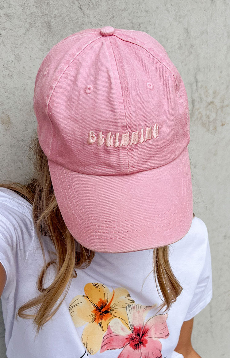 Beginning Boutique Pink Washed Cap Image