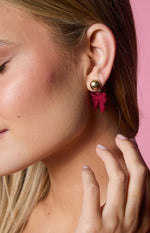 Isibel Red Bow Earrings Image