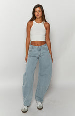 Lioness Washed Blue Denim Horseshoe Jeans Image