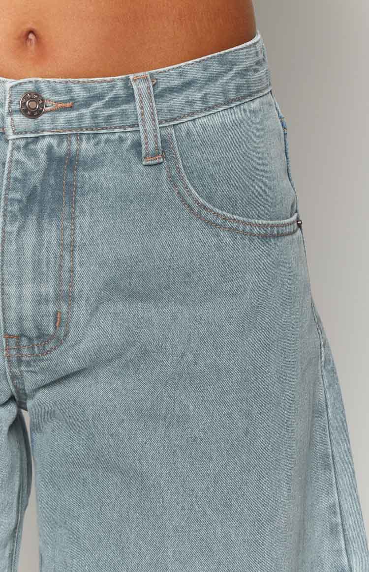 Lioness Washed Blue Denim Horseshoe Jeans Image