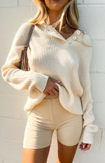 Reid Cream Collared Jumper Image