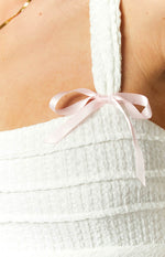 Vida White Bow Top Image